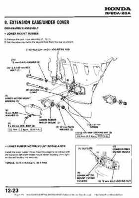 Honda BF20A-BF25A, BF25D-BF30D Outboard Motors Shop Manual., Page 151