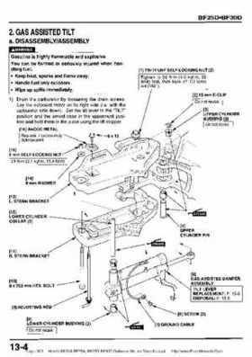 Honda BF20A-BF25A, BF25D-BF30D Outboard Motors Shop Manual., Page 303
