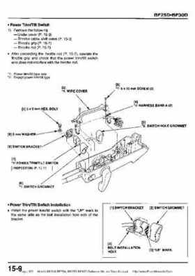 Honda BF20A-BF25A, BF25D-BF30D Outboard Motors Shop Manual., Page 322