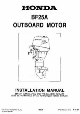 Honda BF20A-BF25A, BF25D-BF30D Outboard Motors Shop Manual., Page 392