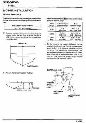 Honda BF20A-BF25A, BF25D-BF30D Outboard Motors Shop Manual., Page 400