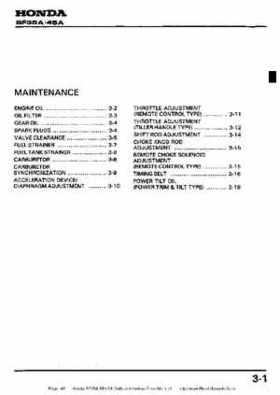 Honda BF35A-BF45A Outboard Motors Shop Manual., Page 46
