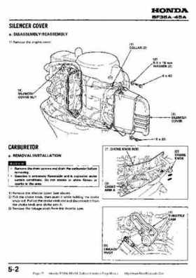 Honda BF35A-BF45A Outboard Motors Shop Manual., Page 71