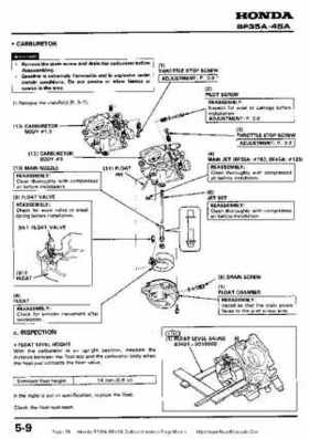Honda BF35A-BF45A Outboard Motors Shop Manual., Page 78