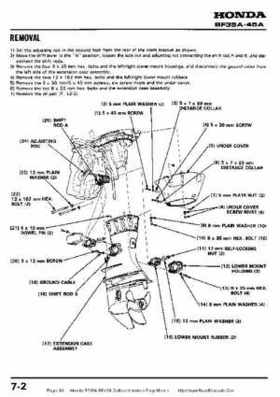 Honda BF35A-BF45A Outboard Motors Shop Manual., Page 89