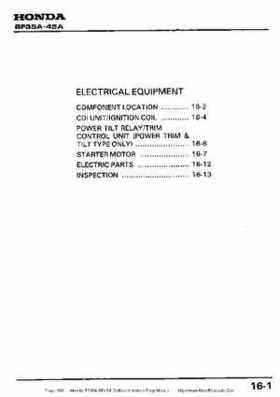 Honda BF35A-BF45A Outboard Motors Shop Manual., Page 189