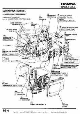 Honda BF35A-BF45A Outboard Motors Shop Manual., Page 192