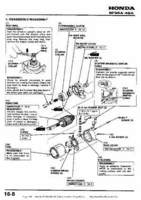 Honda BF35A-BF45A Outboard Motors Shop Manual., Page 196