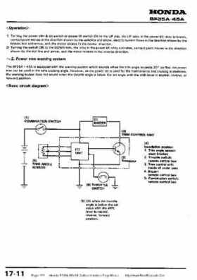 Honda BF35A-BF45A Outboard Motors Shop Manual., Page 222