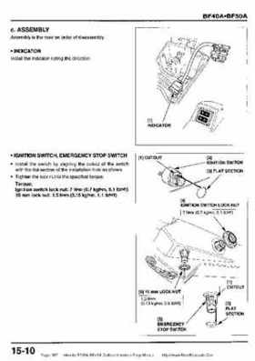 Honda BF35A-BF45A Outboard Motors Shop Manual., Page 367