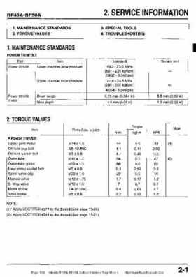 Honda BF35A-BF45A Outboard Motors Shop Manual., Page 393