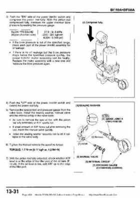 Honda BF35A-BF45A Outboard Motors Shop Manual., Page 430