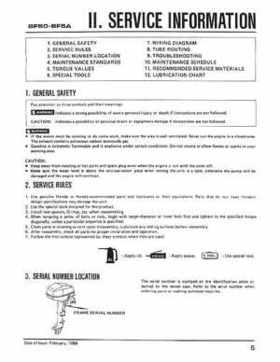 Honda BF50 (5HP), BF5A Outboard Motors Shop Manual 2014, Page 7