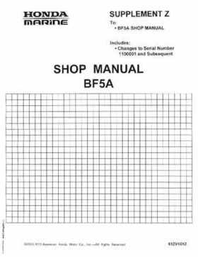 Honda BF50 (5HP), BF5A Outboard Motors Shop Manual 2014, Page 90