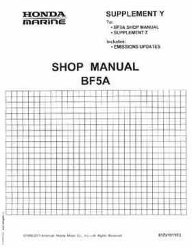 Honda BF50 (5HP), BF5A Outboard Motors Shop Manual 2014, Page 101