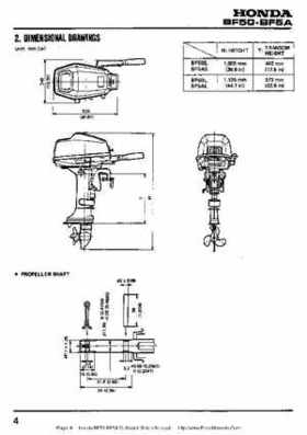 Honda BF50 (5HP) BF5A Outboard Motors Shop Manual., Page 4