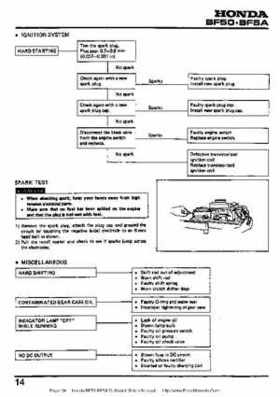 Honda BF50 (5HP) BF5A Outboard Motors Shop Manual., Page 14