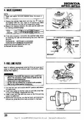 Honda BF50 (5HP) BF5A Outboard Motors Shop Manual., Page 20