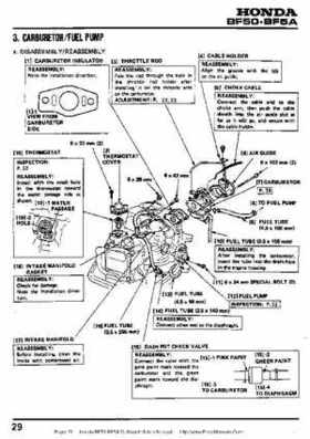 Honda BF50 (5HP) BF5A Outboard Motors Shop Manual., Page 29