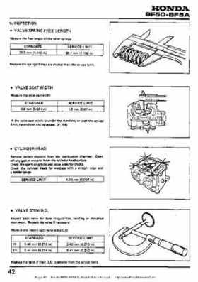 Honda BF50 (5HP) BF5A Outboard Motors Shop Manual., Page 42