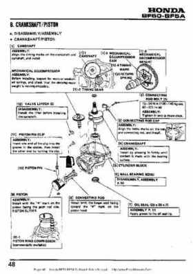 Honda BF50 (5HP) BF5A Outboard Motors Shop Manual., Page 48