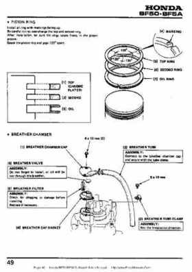 Honda BF50 (5HP) BF5A Outboard Motors Shop Manual., Page 49