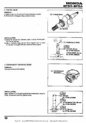 Honda BF50 (5HP) BF5A Outboard Motors Shop Manual., Page 50