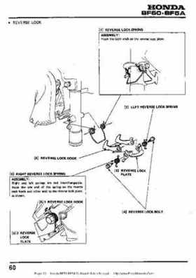 Honda BF50 (5HP) BF5A Outboard Motors Shop Manual., Page 60
