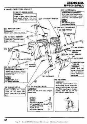 Honda BF50 (5HP) BF5A Outboard Motors Shop Manual., Page 61