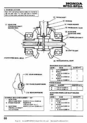 Honda BF50 (5HP) BF5A Outboard Motors Shop Manual., Page 66