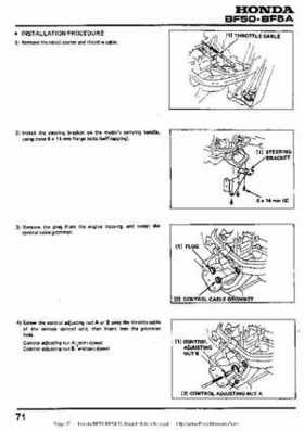 Honda BF50 (5HP) BF5A Outboard Motors Shop Manual., Page 71