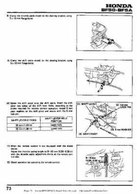 Honda BF50 (5HP) BF5A Outboard Motors Shop Manual., Page 73