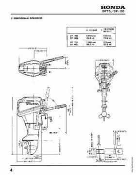 Honda BF75 BF100 Outboards Service Manual, Page 4