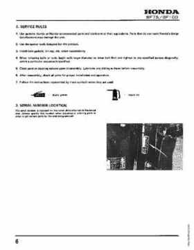 Honda BF75 BF100 Outboards Service Manual, Page 6