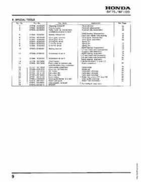 Honda BF75 BF100 Outboards Service Manual, Page 9