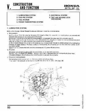 Honda BF75 BF100 Outboards Service Manual, Page 93