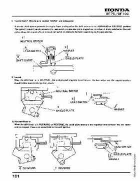 Honda BF75 BF100 Outboards Service Manual, Page 101