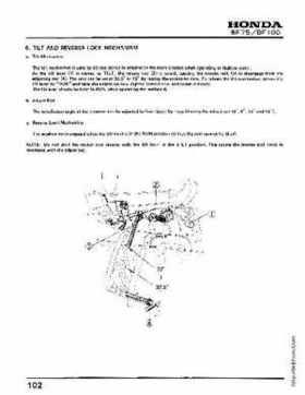 Honda BF75 BF100 Outboards Service Manual, Page 102