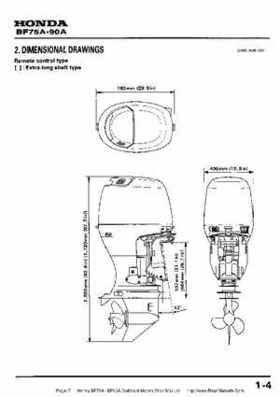 Honda BF75A BF90A Outboard Motors Shop Manual., Page 7
