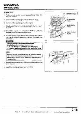 Honda BF75A BF90A Outboard Motors Shop Manual., Page 24