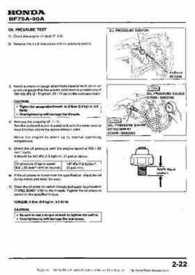 Honda BF75A BF90A Outboard Motors Shop Manual., Page 30