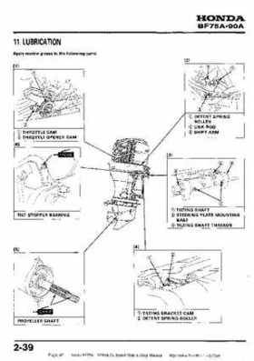Honda BF75A BF90A Outboard Motors Shop Manual., Page 47