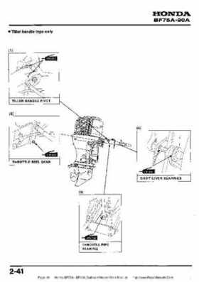 Honda BF75A BF90A Outboard Motors Shop Manual., Page 49