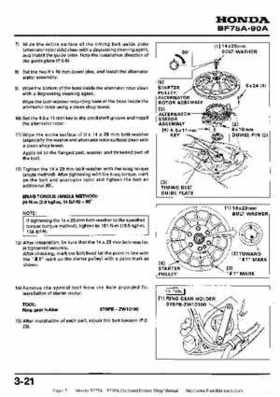 Honda BF75A BF90A Outboard Motors Shop Manual., Page 71