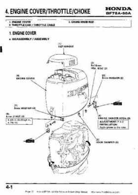 Honda BF75A BF90A Outboard Motors Shop Manual., Page 76