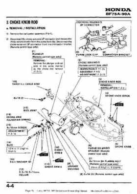 Honda BF75A BF90A Outboard Motors Shop Manual., Page 79