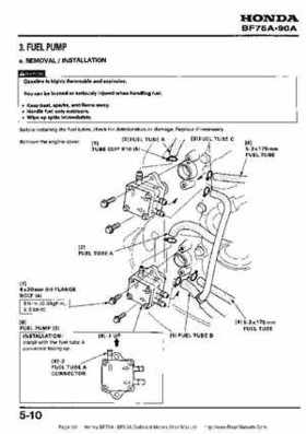 Honda BF75A BF90A Outboard Motors Shop Manual., Page 90