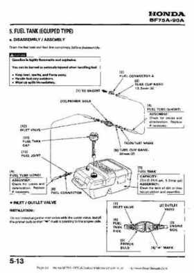 Honda BF75A BF90A Outboard Motors Shop Manual., Page 93