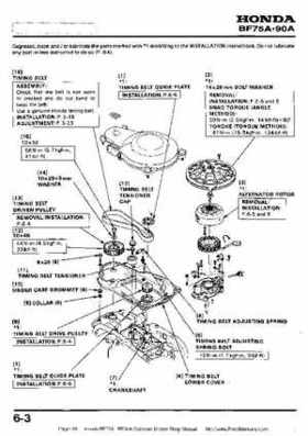 Honda BF75A BF90A Outboard Motors Shop Manual., Page 96