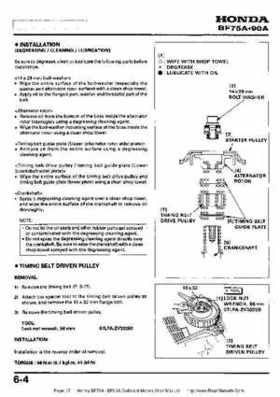 Honda BF75A BF90A Outboard Motors Shop Manual., Page 97